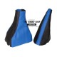 FOR VAUXHALL OPEL ASTRA F MK3 91-98 GEAR GAITER BLUE+WHITE LEATHER