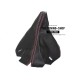 FOR MERCEDES C CLASS W204 07-14 MANUAL GEAR GAITER BLACK LEATHER WITH RED STITCH