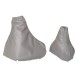 FOR VOLVO S80  AUTOMATIC GEAR & HANDBRAKE GAITERS 98-06 LIGHT GREY LEATHER COVERS 