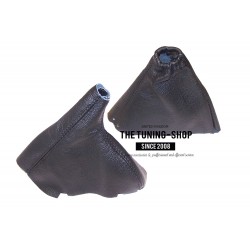 FOR VOLVO S80  AUTOMATIC GEAR & HANDBRAKE GAITERS COVERS 98-06 BLACK LEATHER 