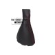 FOR RENAULT MEGANE MK2 II 2002-2008 GEAR GAITER BOOT BLACK GENUINE LEATHER RED STITCHING NEW