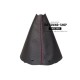 FOR KIA CEE D 2010-2012 GEAR GAITER BLACK LEATHER BLUE STITCHING