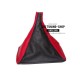 FOR TOYOTA MR2 MK1 AW11 85-89 GEAR GAITER BOOT BLACK & RED LEATHER