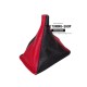 FOR TOYOTA MR2 MK1 AW11 85-89 GEAR GAITER BOOT BLACK & RED LEATHER