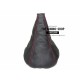 FOR VW GOLF 3 MK3 GEAR GAITER SHIFT BOOT BLACK LEATHER RED STITCH