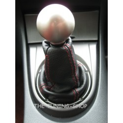 HONDA CIVIC TYPE R 2007+ GEAR GAITER BOOT BLACK LEATHER RED ST