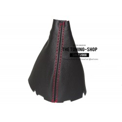 FOR  HONDA CIVIC MK8 SEDAN COUPE Si FA FD FG 06-11 GEAR GAITER SHIFT BOOT BLACK LEATHER RED STITCHING