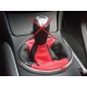 FOR  MAZDA RX-8 RX8 GEAR GAITER SHIFT BOOT BLACK+RED LEATHER