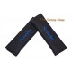 SEAT BELT COVERS BLACK GENUINE LEATHER EMBROIDERY MG TF BLUE STITCHING NEW