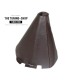 FOR NISSAN PATHFINDER R51 2005+ GEAR GAITER SHIFT BOOT BLACK LEATHER