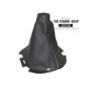 FOR NISSAN PATHFINDER R51 2005+ GEAR GAITER SHIFT BOOT BLACK LEATHER