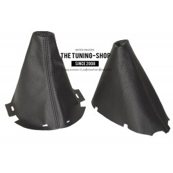 FOR NISSAN PATHFINDER R51 2005+ GEAR GAITER SHIFT BOOT BLACK LEATHER 2 PANELS