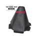 FOR MAZDA 6 02-07 GEAR GAITER SHIFT BOOT BLACK LEATHER RED STITCHING