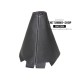 FOR  MAZDA 3 2003-2009 GEAR GAITER SHIFTER BOOT BLACK LEATHER BLUE STITCHING