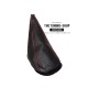 FOR MINI COOPER CLASSIC up to 2000 GEAR GAITER / SHIFT BOOT BLACK LEATHER RED THREAD