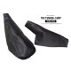 FOR MINI COOPER CLASSIC up to 2000 GEAR HANDBRAKE GAITERS / BOOTS BLACK LEATHER