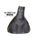 FOR RENAULT SCENIC MK2 03-08 GEAR GAITER SHIFT BOOT BLACK LEATHER BEIGE STITCH NEW