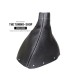 FOR RENAULT SCENIC MK2 03-08 GEAR GAITER SHIFT BOOT BLACK LEATHER BLUE STITCH NEW