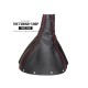 FOR RENAULT SCENIC MK2 03-08 GEAR GAITER SHIFT BOOT BLACK LEATHER GREY STITCH NEW