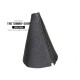 FOR RENAULT SCENIC MK3 2009-2015 GEAR GAITER SHIFT BOOT BLACK LEATHER GREY STITCHING