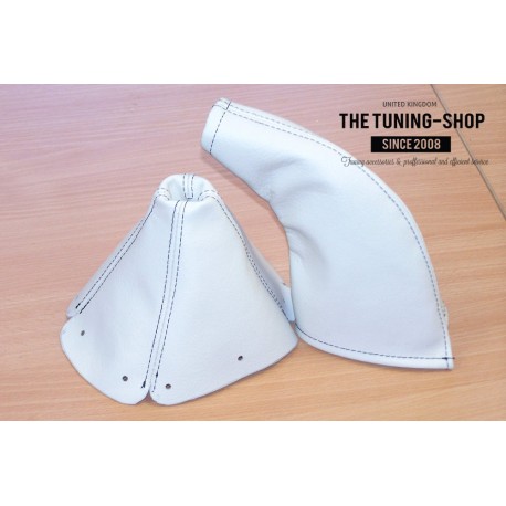 MAZDA MX-5 MX5 MIATA 89-03 SET OF GAITERS BOOTS WHITE LEATHER