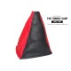 FOR  MG MGF 95-00 LEATHER GEAR GAITER SHIFT BOOT BLACK & RED NEW