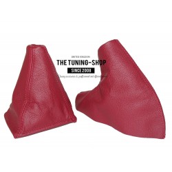FOR  MG MGF 95-00 GEAR HANDBRAKE GAITER RED LEATHER