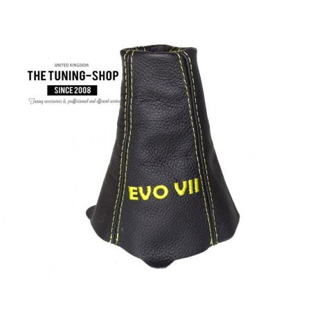 FOR MITSUBISHI LANCER EVO VII 01-03 GEAR GAITER LEATHER BOOT BLUE VII EMBROIDERY