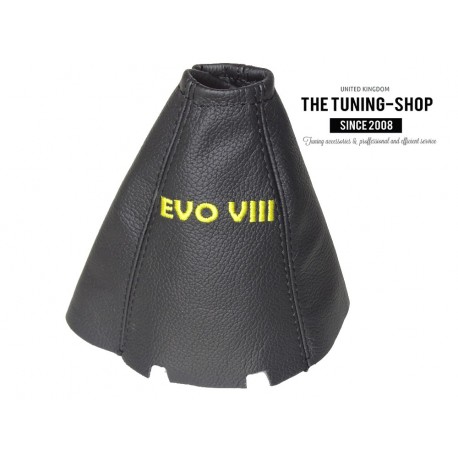 FOR MITSUBISHI LANCER EVO VIII 03-05 GEAR GAITER LEATHER BOOT BLUE EMBROIDERY