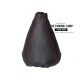 FOR  FIAT GRANDE PUNTO 2005-2012 GEAR GAITER BLACK LEATHER SHIFT BOOT RED STITCHING