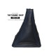 FOR  TOYOTA CELICA 1985-1989 GEAR GAITER BLACK LEATHER BLUE STITCHING