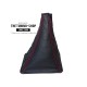 FOR  TOYOTA CELICA 1985-1989 GEAR GAITER BLACK LEATHER RED STITCHING