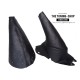 FOR FORD MUSTANG 1994-98 GEAR GAITER BLACK LEATHER 