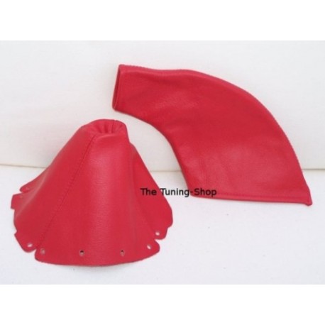 MAZDA MX-5 MX5 MIATA 89-03 SET OF GAITERS BOOTS RED LEATHER