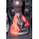  FOR AUDI 80 B3/B4 GEAR GAITER SHIFT BOOT BLACK-RED LEATHER NEW