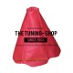  FOR AUDI 80 B3/B4 GEAR GAITER SHIFT BOOT RED LEATHER NEW
