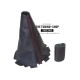 FOR RENAULT LAGUNA MK2 FL 05-07 LEATHER GEAR GAITER AND GEAR KNOB COVER 5 SPEED RED STITCHING