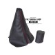 FOR RENAULT LAGUNA MK2 01-04 LEATHER GEAR GAITER AND GEAR KNOB COVER 5 SPEED RED STITCH
