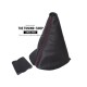 FOR RENAULT LAGUNA MK2 01-04 LEATHER GEAR GAITER AND GEAR KNOB COVER 5 SPEED RED STITCH