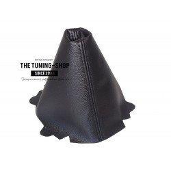 FOR AUDI A3 S3 8V 2012-2019 GEAR GAITER BLACK LEATHER BLACK STITCHING