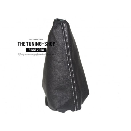 FOR TOYOTA URBAN CRUISR 2008-14 GEAR GAITER BLACK GENUINE LEATHER BLUE STITCHIG