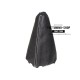 FOR TOYOTA URBAN CRUISR 2008-14 GEAR GAITER BLACK GENUINE LEATHER BLUE STITCHIG