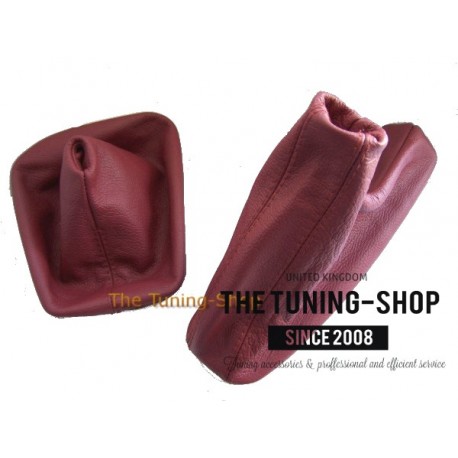 FOR BMW E46 TANINRED LEATHER GEAR & HANDBRAKE GAITERS BOOTS 99-05