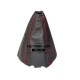FOR SKODA FABIA 99-07 GEAR GAITER SHIFTER BOOT BLACK LEATHER RED STITCHING