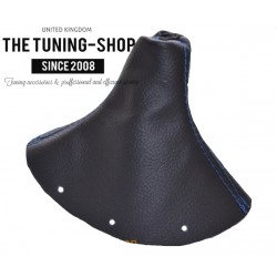  FOR AUDI TT 98-06 GEAR GAITER SHIFT BOOT BLACK LEATHER BLUE STITCHING