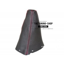 FOR TOYOTA AVENSIS 2003-2008 5 speed GEAR GAITER BLACK LEATHER RED STITCHING
