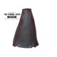 FOR TOYOTA AVENSIS 2003-2008 5 speed GEAR GAITER BLACK LEATHER RED STITCHING
