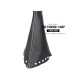 FOR TOYOTA AVENSIS VERSO 2001-2009 GEAR GAITER BLACK LEATHER WHITE STITCH