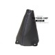 FOR ROVER 75 GEAR GAITER BLACK LEATHER RED STITCHING