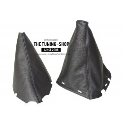FOR NISSAN PATHFINDER R51 2005+ GEAR GAITER SHIFT BOOT BLACK LEATHER WITH PLASTIC FRAME